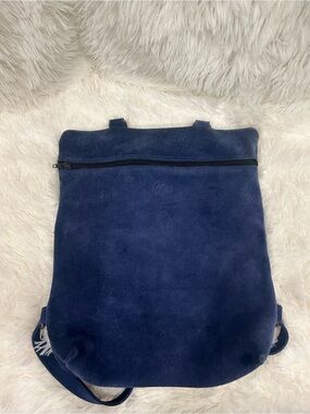 Navy Suede Backpack